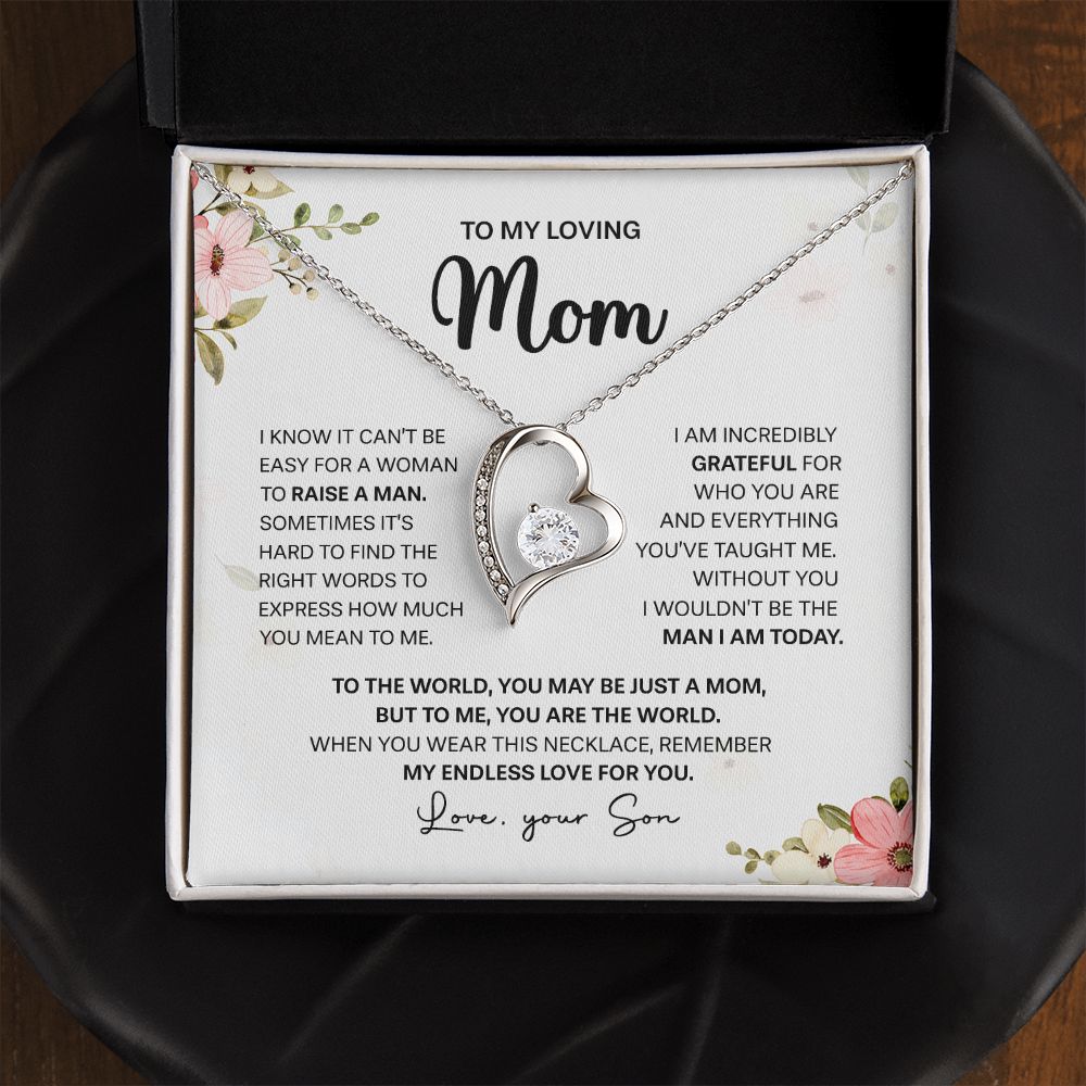 Mom My Endless Love, Forever Love Necklace, Gift For Mom From Son