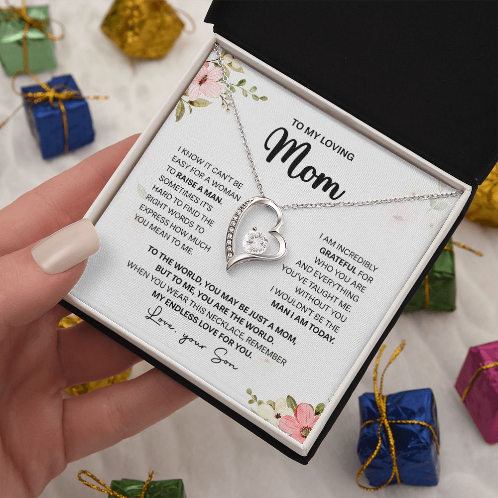 Mom My Endless Love, Forever Love Necklace, Gift For Mom From Son