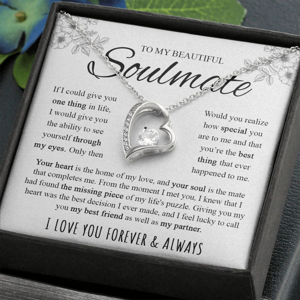 Soulmate Your Heart Is The Home of My Love | Gift For Your Soulmate | Forever Love Necklace