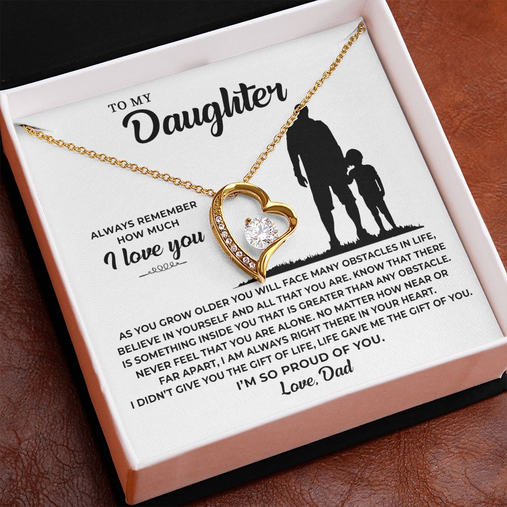 Daughter As You Grow Older, Forever Love Necklace, Gift For Daughter From Dad