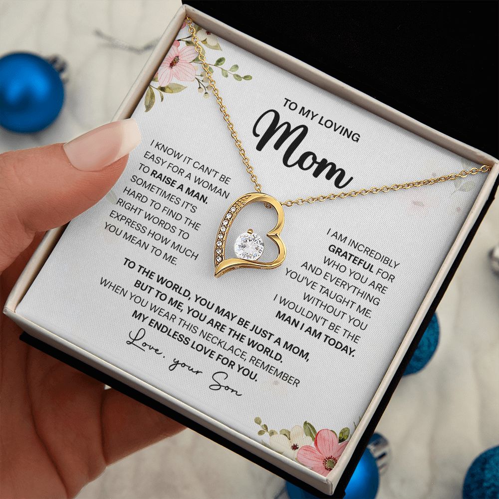Mom My Endless Love, Forever Love Necklace, Gift For Mom From Son
