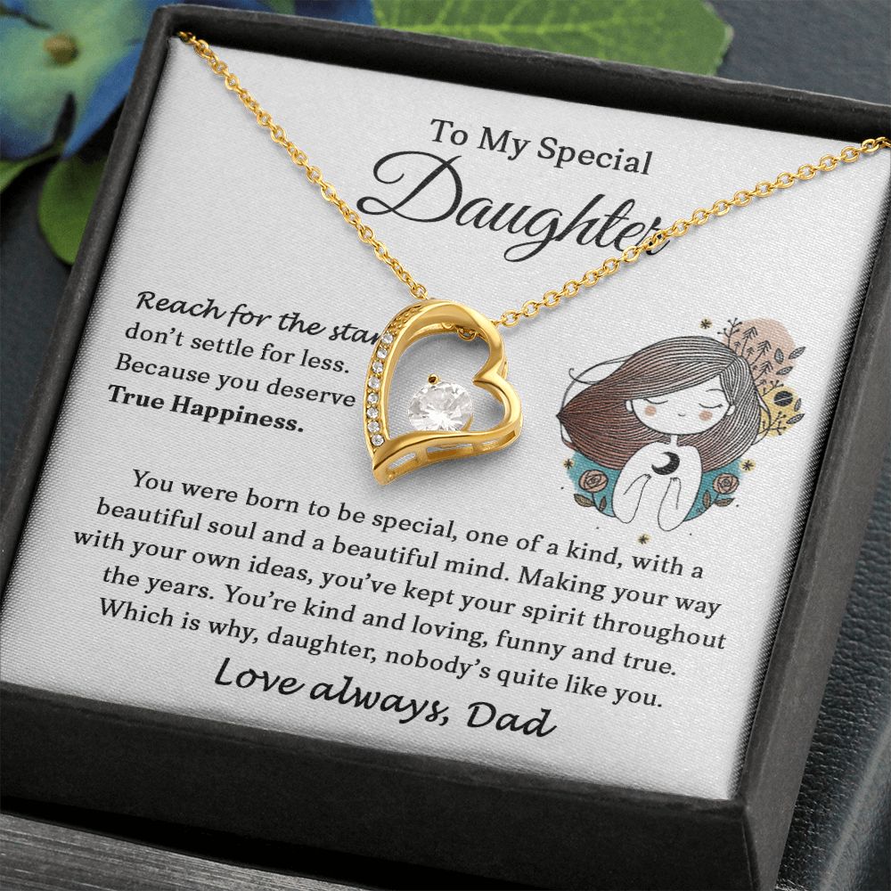 To My Special Daughter | Reach For The Stars | Forever Love Necklace