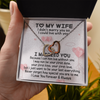 To My Wife | I Married You | Interlocking Heart Necklace