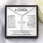 To My Caring Father - I'll Always Be Your Little Son, Cross Necklace Gift