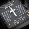 To My Husband Cross Necklace, Christmas Gift Ideas for Husband, Anniversary Gift for Him, Valentines Day Jewelry Gift