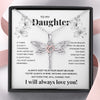 Daughter Always In Mine, Dragonfly Necklace, Christmas Gift for Daughter from Dad