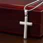To My Caring Father - I'll Always Be Your Little Son, Cross Necklace Gift