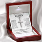 To My Caring Father - I'll Always Be Your Little Son, Cross Necklace Gift