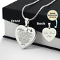 Daughter Dance In The Rain, Engraved Heart Necklace, Gift For Daughter From Dad