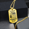 To My Son - This Old Lion Will Always Have Your Back, DogTag Necklace Gift to Son