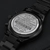 Son As You Grow Older, Engraved Design Black Watch, Gift for Son from Dad, Christmas Gift Idea