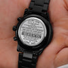 Son As You Grow Older, Engraved Design Black Watch, Gift for Son from Dad, Christmas Gift Idea
