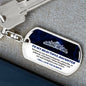 To My Beautiful Daughter - Straighten Your Crown, Graphic Dog Tag Keychain