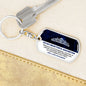 To My Beautiful Daughter - Straighten Your Crown, Graphic Dog Tag Keychain