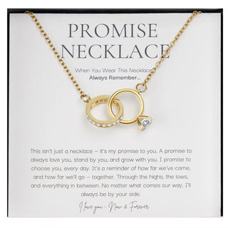 Promise Ring Necklace - Valentine's Day Gift For Her