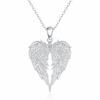 Angel Heart Wing Necklace for Women – Silver Wings Pendant Jewelry Gift