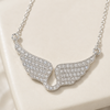 Angel Wing Necklace for Women – Sparkling Cubic Zirconia Pendant Jewelry Gift