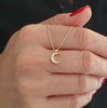 Elegant Gold Crescent Moon Necklace – Perfect Gift for Her