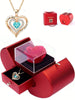 Eternal Flower Jewelry Box | Love You For Always | Necklace With Real Rose Gift Box