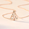 Zircon Elk Christmas Tree Necklace – Sparkling Holiday Elegance