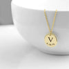 Custom Disc Necklace with Initial and Birth Date – A Perfect Personalized Gift