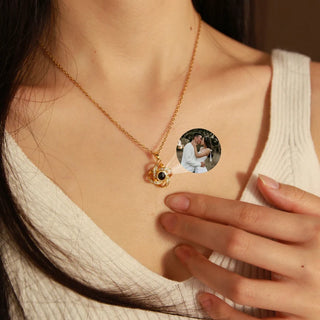 Personalized Flower Necklace with Hidden Photo – Perfect for Your Special Someone