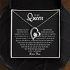 To My Queen | Love Heart Necklace | Premium Led Gift Box Set