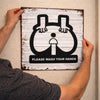 Please Wash Your Hands - Funny Bathroom Sign - Metal Sign