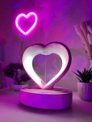 Eternal Heart Humidifier Lamp – A Romantic Blend of Light and Comfort