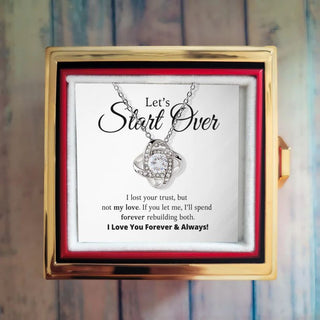 Let's Start Over - Love Knot with Rotating Rose Gift Box - Romantic Gifts For Her