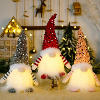 Christmas Glowing Gnome – Festive Light-Up Holiday Decor