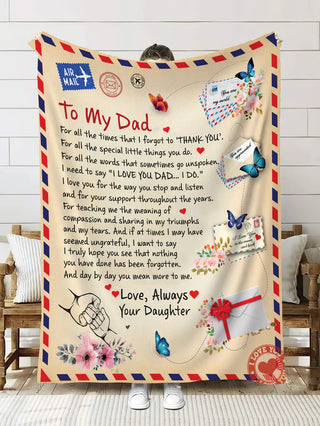 To My Dad | Thank You | Fleece Blanket
