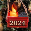 Dumpster Fire Ornament – "Everything is Fine" Holiday Humor Decoration