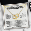 To My Granddaughter - Forever Linked Hearts - Necklace Gift Set From Grandma