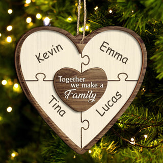 "Together We Make a Family" Christmas Puzzle Ornament – A Heartfelt Holiday Keepsake