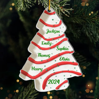 Family Names Custom Acrylic Ornament – Personalized for Holidays