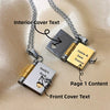 Personalized Book Necklace With Gift Box - Show Your Love with a Custom Touch