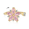 Rotatable Rings – Pink Flowers - A Delicate Fusion of Beauty and Playfulness