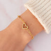 Open Heart Paperclip Chain Bracelet – Elegant and Stylish Jewelry