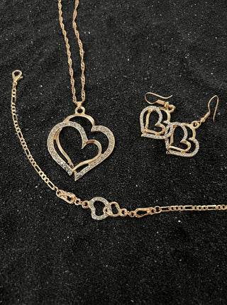 Cherished Love Double Heart Jewelry Collection- Wedding Gift, Anniversary & Couple gift