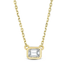 Stunning Bezel Set Emerald Cut Necklace for a Sophisticated Look