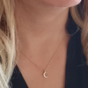 Elegant Gold Crescent Moon Necklace – Perfect Gift for Her