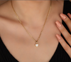 Dainty Women Heart White Opal Necklace – A Shimmering Expression of Love