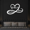 Custom Heart and Infinity Metal Wall Art – Personalized Decor for Endless Love