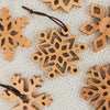 Natural Wood Snowflake Christmas Ornaments – Rustic Holiday Decor