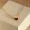 Heart-Shaped Birthstone Necklace – A Touch of Personalized Elegance, Thoughtful Gift for Your Loved One