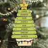 Family Name Christmas Tree Ornament – Custom Wooden Holiday Decor