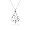 Zircon Elk Christmas Tree Necklace – Sparkling Holiday Elegance