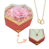 Forever Rose Heart Box - Personalized Necklace Gift Set