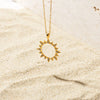 Pave Sun Pendant Necklace – Elegant Jewelry for Women